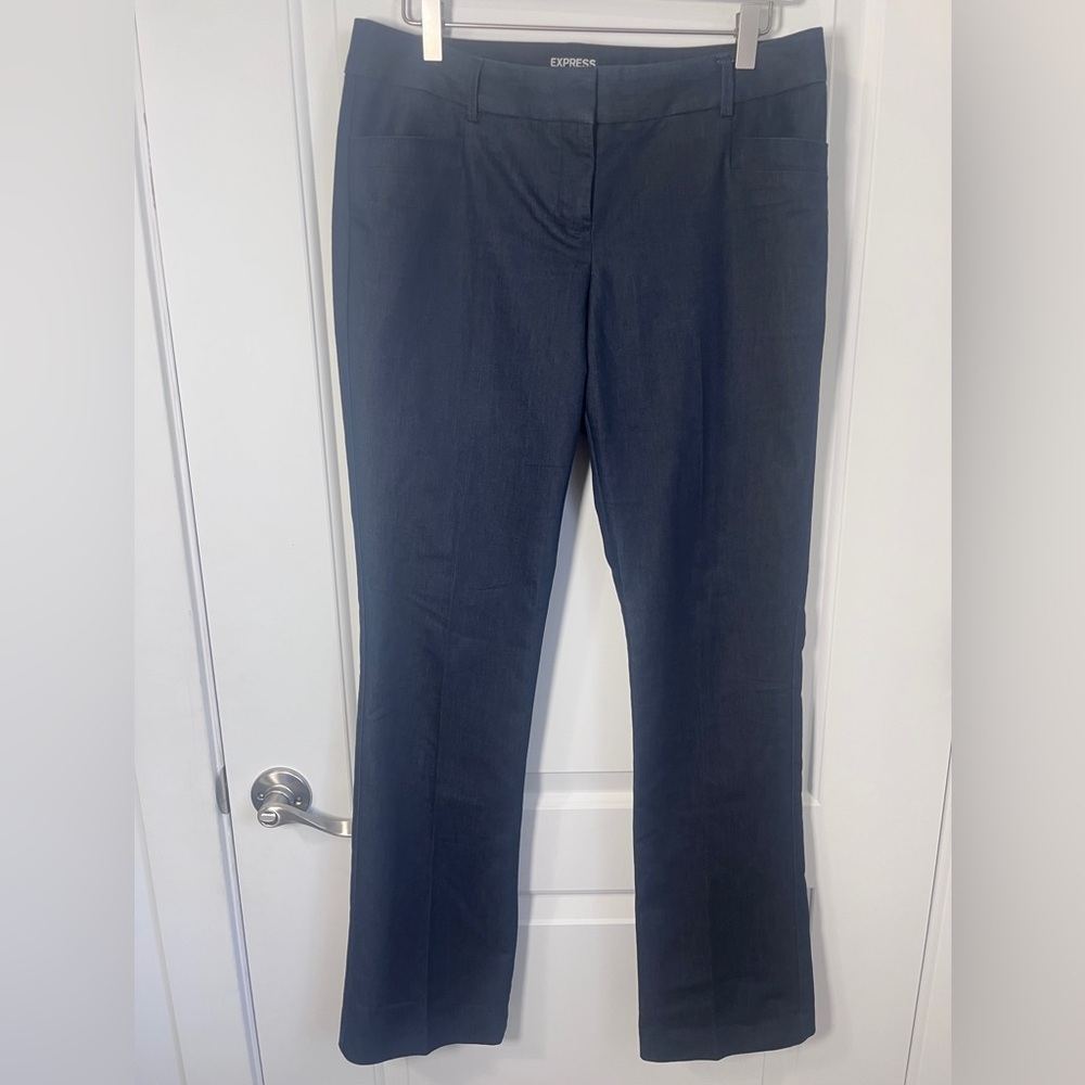 Express Women's Dark Blue Columnist Pants Trousers - size 8R